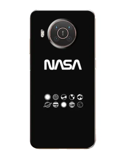 Чехол для Nokia X20 с картинкой «NASA — технический принт»