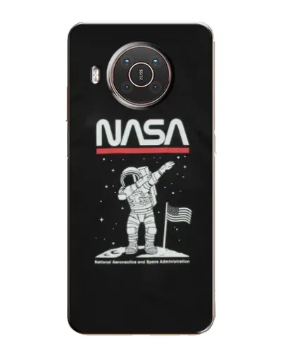 Чехол для Nokia X20 с картинкой «NASA — шагаем по Луне»