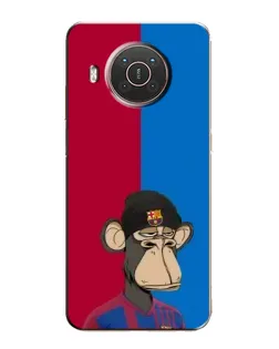 Чехол для Nokia X20 с картинкой «Bored Ape — фанат Барсы»