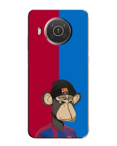Чехол для Nokia X20 с картинкой «Bored Ape — фанат Барсы»