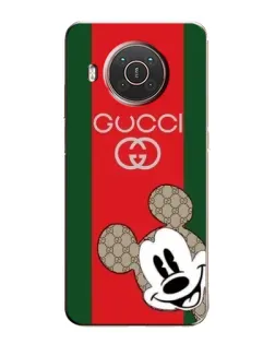 Чохол для Nokia X20 з картинкою «Gucci — смуги та Міккі»