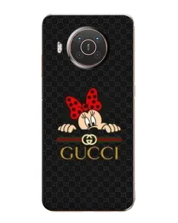 Чохол для Nokia X20 з картинкою «Мінні Маус Gucci — чорний»