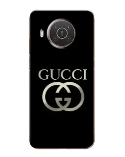 Чохол для Nokia X20 з картинкою «Gucci — золото на чорному»