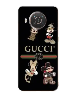 Чохол для Nokia X20 з картинкою «Gucci — герої Disney та монограма»