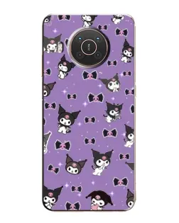 Чехол для Nokia X20 с картинкой «Kuromi — паттерн»