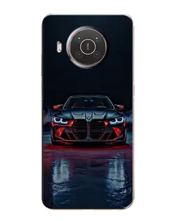 Чехол для Nokia X20 с картинкой «BMW на мокрой дороге»