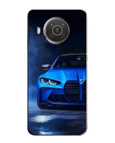 Чехол для Nokia X20 с картинкой «Голубая BMW M4»