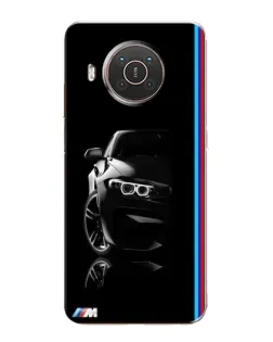 Чехол для Nokia X20 с картинкой «Силуэт BMW в темноте»