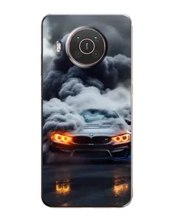 Чехол для Nokia X20 с картинкой «BMW в дыму»