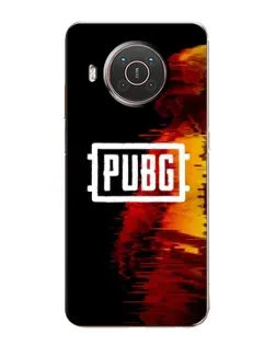 Чехол для Nokia X20 с картинкой «Яркий логотип PUBG»