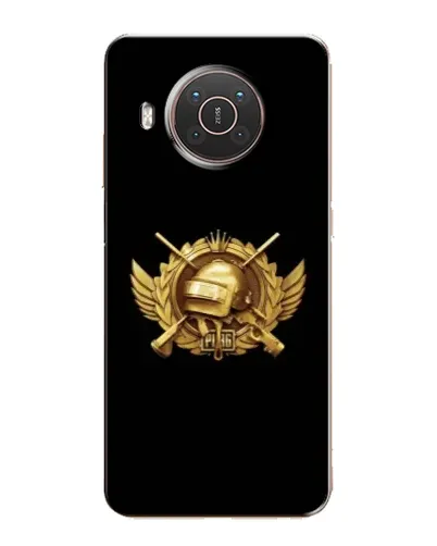 Чехол для Nokia X20 с картинкой «PUBG — оранжевый градиент»