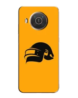 Чехол для Nokia X20 с картинкой «PUBG — золотой шлем»
