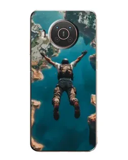 Чехол для Nokia X20 с картинкой «PUBG — свободное падение»