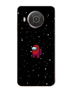 Чехол для Nokia X20 с картинкой «Красный Among Us»