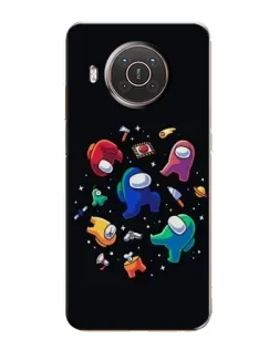 Чехол для Nokia X20 с картинкой «Among Us космос»