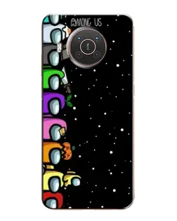 Чехол для Nokia X20 с картинкой «Команда Among Us»