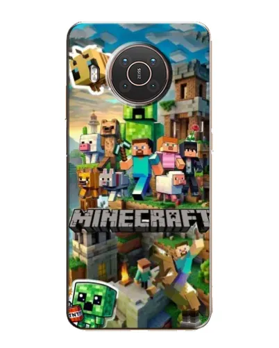 Чехол для Nokia X20 с картинкой «Замок Minecraft»