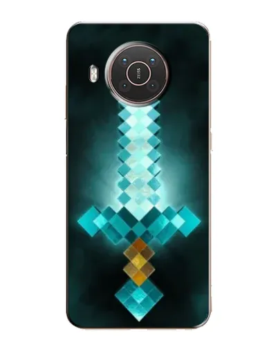 Чехол для Nokia X20 с картинкой «Алмазный меч неон»