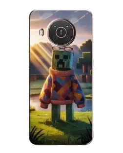 Чехол для Nokia X20 с картинкой «Крипер в свитере»