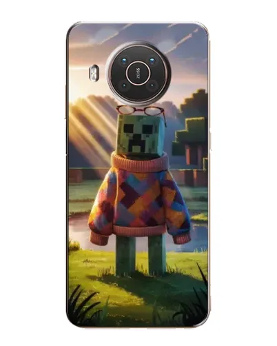 Чехол для Nokia X20 с картинкой «Крипер в свитере»