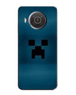Чехол для Nokia X20 с картинкой «Крипер текстура»