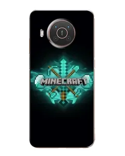 Чехол для Nokia X20 с картинкой «Minecraft Diamond лого»