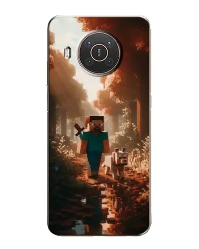 Чехол для Nokia X20 с картинкой «Стив в лесу»