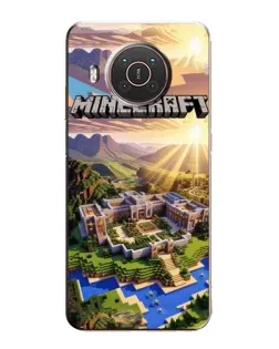 Чехол для Nokia X20 с картинкой «Minecraft панорама»