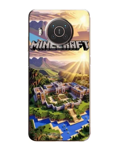 Чехол для Nokia X20 с картинкой «Minecraft панорама»