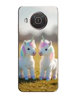 Чехол для Nokia X20 с картинкой «Пара единорогов» Чехол для Nokia X20 с картинкой «Пара единорогов»