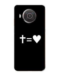 Чохол для Nokia X20 з картинкою «Хрест та Серце»