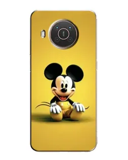 Чехол для Nokia X20 с картинкой «Микки на желтом»
