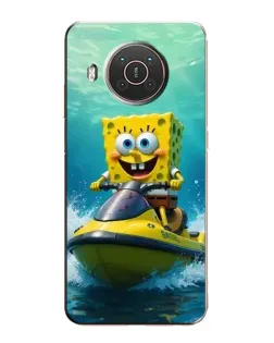 Чехол для Nokia X20 с картинкой «Спанч Боб на гидроцикле» Чехол для Nokia X20 с картинкой «Спанч Боб на гидроцикле»