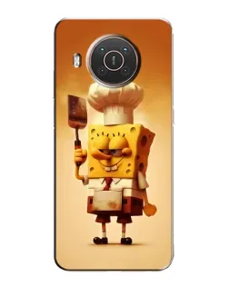 Чехол для Nokia X20 с картинкой «Губка Боб повар»