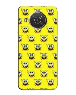 Чехол для Nokia X20 с картинкой «Паттерн Губка Боб»