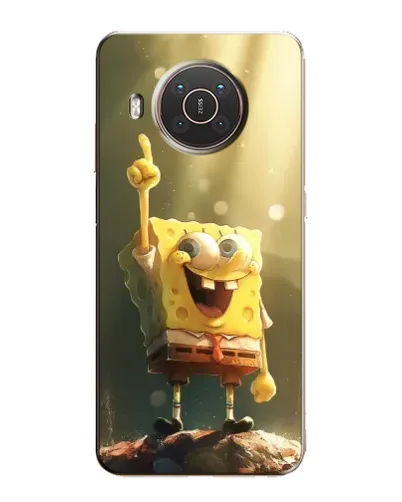 Чехол для Nokia X20 с картинкой «Сияющий Спанч Боб»