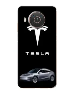 Чехол для Nokia X20 с картинкой «Tesla Model Y»