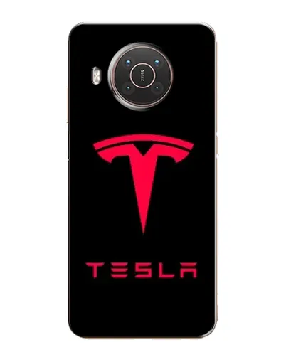 Чехол для Nokia X20 с картинкой «Tesla Red Logo»