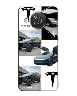 Чехол для Nokia X20 с картинкой «Коллаж Cybertruck Tesla»