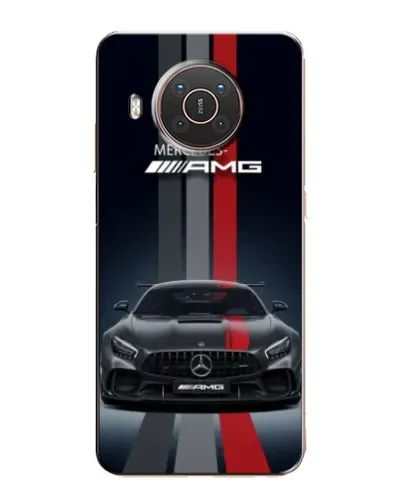Чехол для Nokia X20 с картинкой «Mercedes — белый карбон»