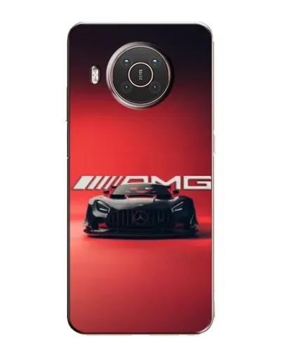 Чехол для Nokia X20 с картинкой «Mercedes AMG — красная линия»