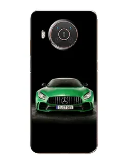 Чехол для Nokia X20 с картинкой «Mercedes — неоновый лого»