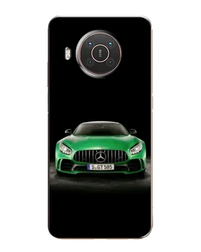 Чехол для Nokia X20 с картинкой «Mercedes — неоновый лого»