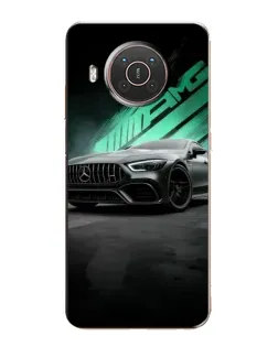 Чехол для Nokia X20 с картинкой «Темный Mercedes AMG»