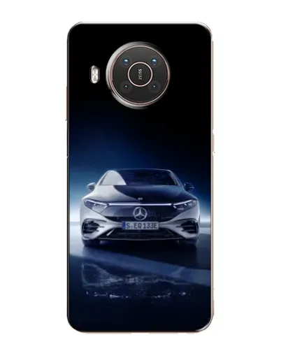 Чехол для Nokia X20 с картинкой «Ночной Mercedes EQ»