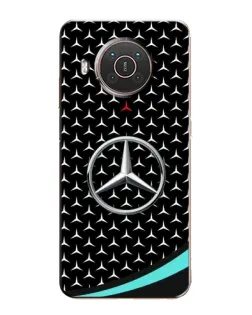 Чехол для Nokia X20 с картинкой «Mercedes — бирюзовый акцент»