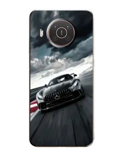 Чехол для Nokia X20 с картинкой «Гоночный Mercedes AMG»