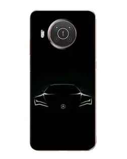 Чехол для Nokia X20 с картинкой «Mercedes — силуэт авто»