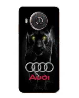 Чехол для Nokia X20 с картинкой «Пантера и Audi»