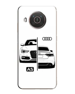 Чехол для Nokia X20 с картинкой «Audi — контрастный дизайн»